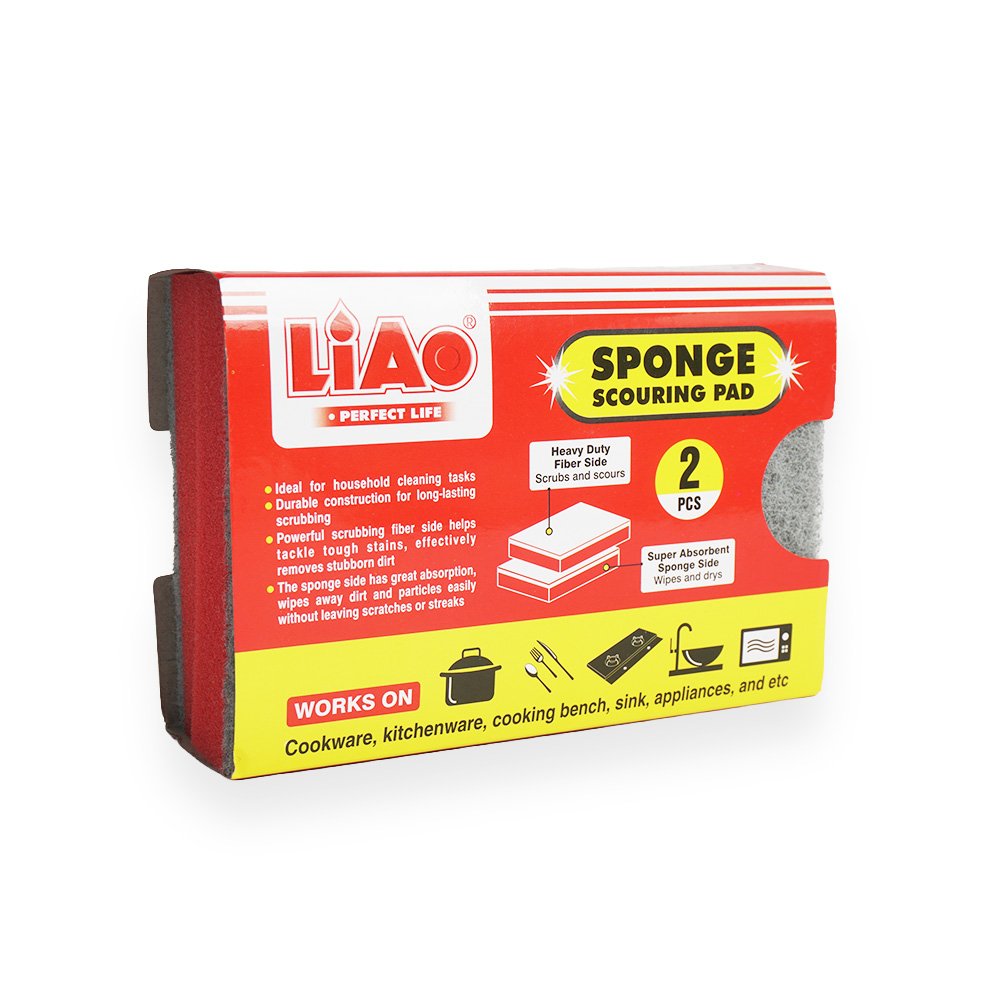Liao Sponge Scouring Pad Set 2 Pieces