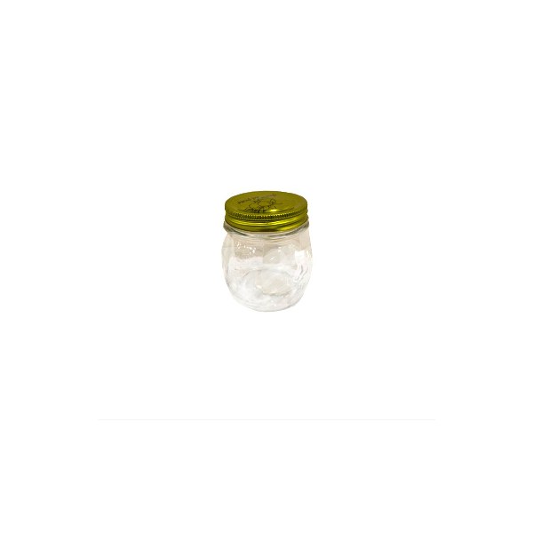 glass jar with lid decorated 7*8.5cm